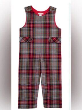 TBBC Beaufort Bonnet Lawson Longall Flannel Park Lane Plaid 8/24M, 3T red